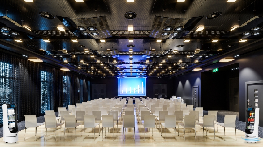 food serving robot meeting room
