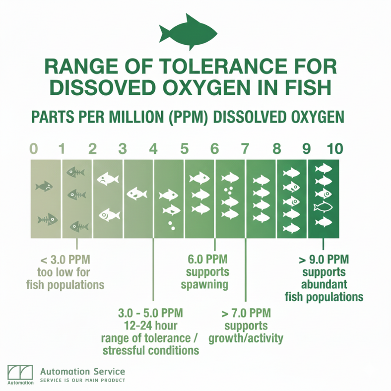 ระดับค่าออกซิเจนสำหรับสัตว์น้ำ ระดับค่าออกซิเจนสำหรับสัตว์น้ำ