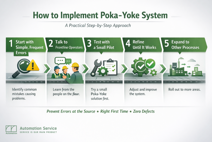 แนวทางเริ่มต้นนำ Poka-Yoke ไปใช้ แนวทางเริ่มต้นนำ Poka-Yoke ไปใช้
