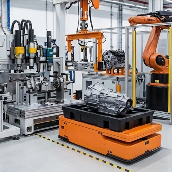 Conveyor Mobile Robot ในอุตสาหกรรมยานยนต์