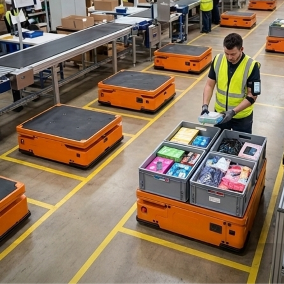 Conveyor Mobile Robot ในธุรกิจ E-Commerce