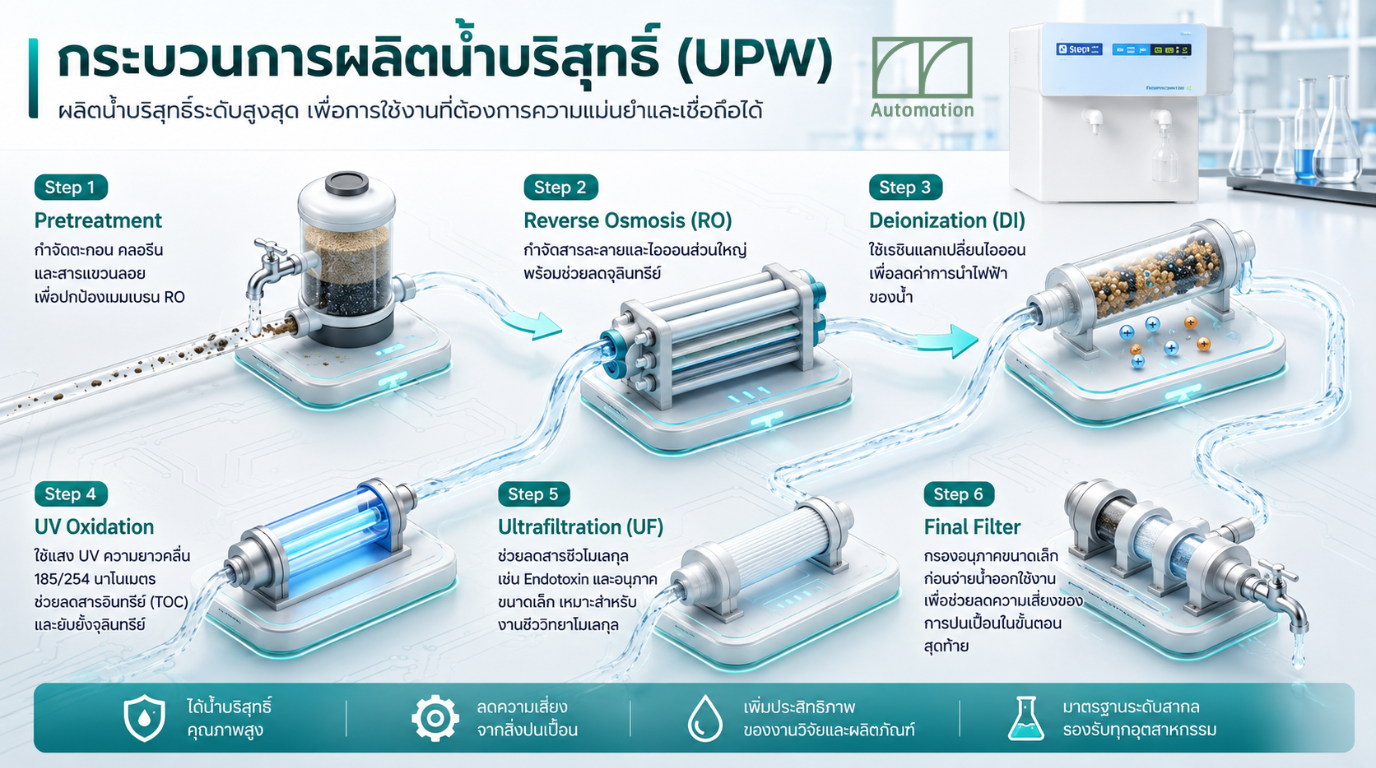 การทำงานของเครื่องผลิตน้ำบริสุทธิ์ หุ่นยนต์พ่นยา